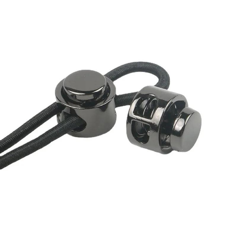 Metal Double‑Hole Spring Cord Lock Stopper Toggle Clasp Drawstring Adjuster for Hoodie Sweatpants Belt Rope Garment DIY Supplies