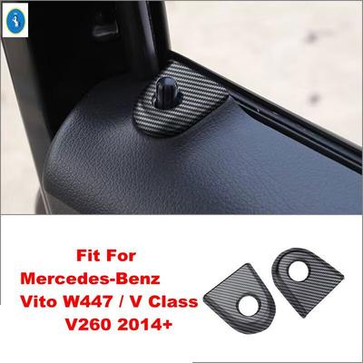 Cache-décoration de goupille de verrouillage de porte Chrome Mat Garniture 2 Pièces Compatible Pour Mercedes-Benz Vito W447 2014 - 2025 Kit de Rénovation Intérieure Accessoires
