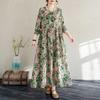 New Floral Vacation Style Travel Round Neck Vintage Dresses