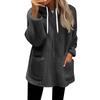 Women's Zip Up Hoodies Oversized Fleece Long Pullover Hooded Sweatshirts Casual Long Sleeve Fall Hoodie Jacket