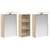 Bathroom Cabinet Set 3 pcs 116 x 16 x 62.5 cm Engineered Wood