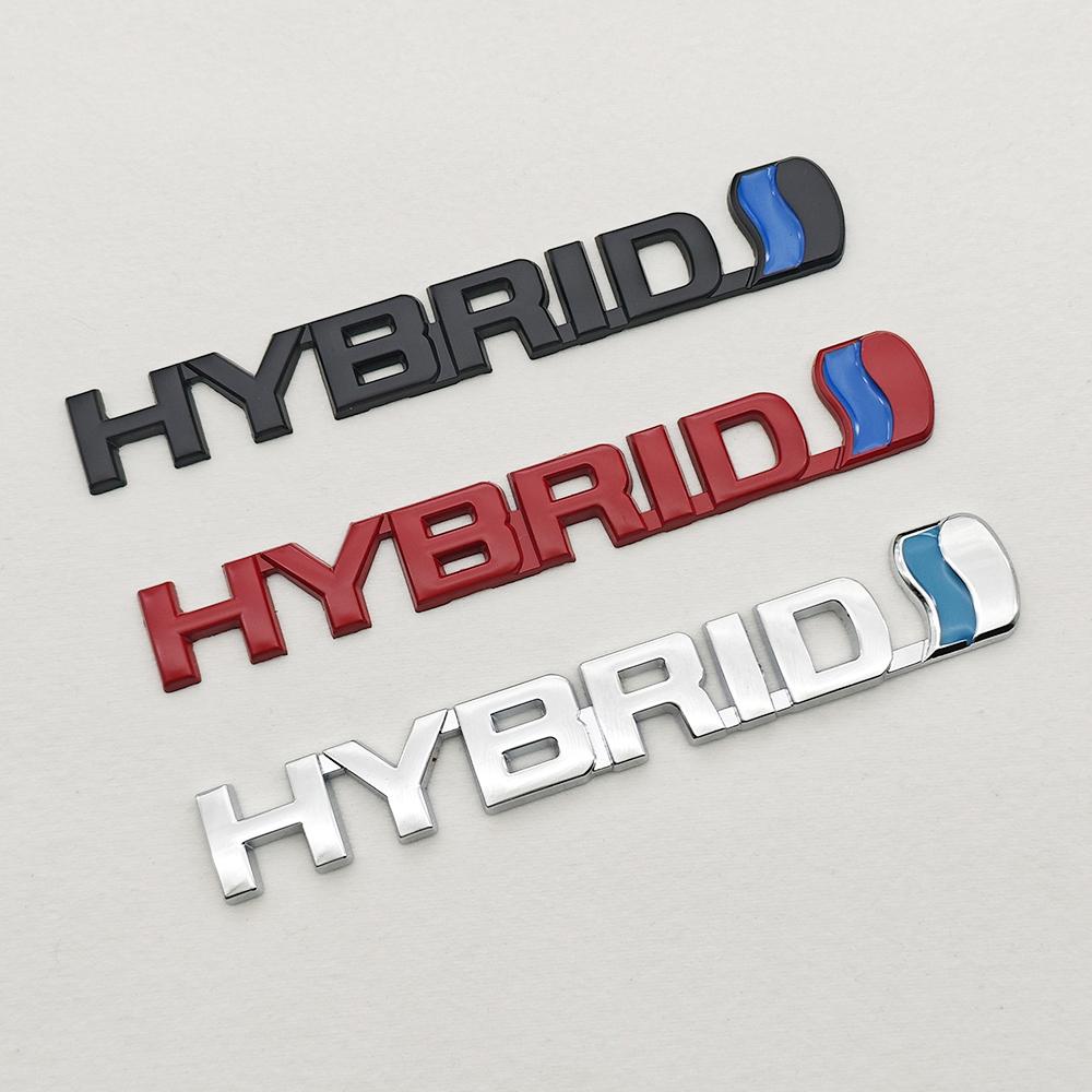 3D Metal Hybrid Logo Emblem Trunk Badge Fender Sticker Decal For Toyota Prius Camry Corolla Rav4 Yaris Car Styling Accessories