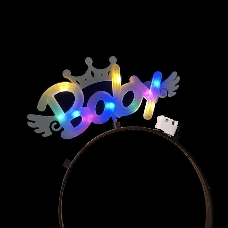 

Happy Birthday Of The Same Style, Luminous Headband, Birthday Party Photo Props, Headgear Light, Birthday Hat. luminous headband baby lights