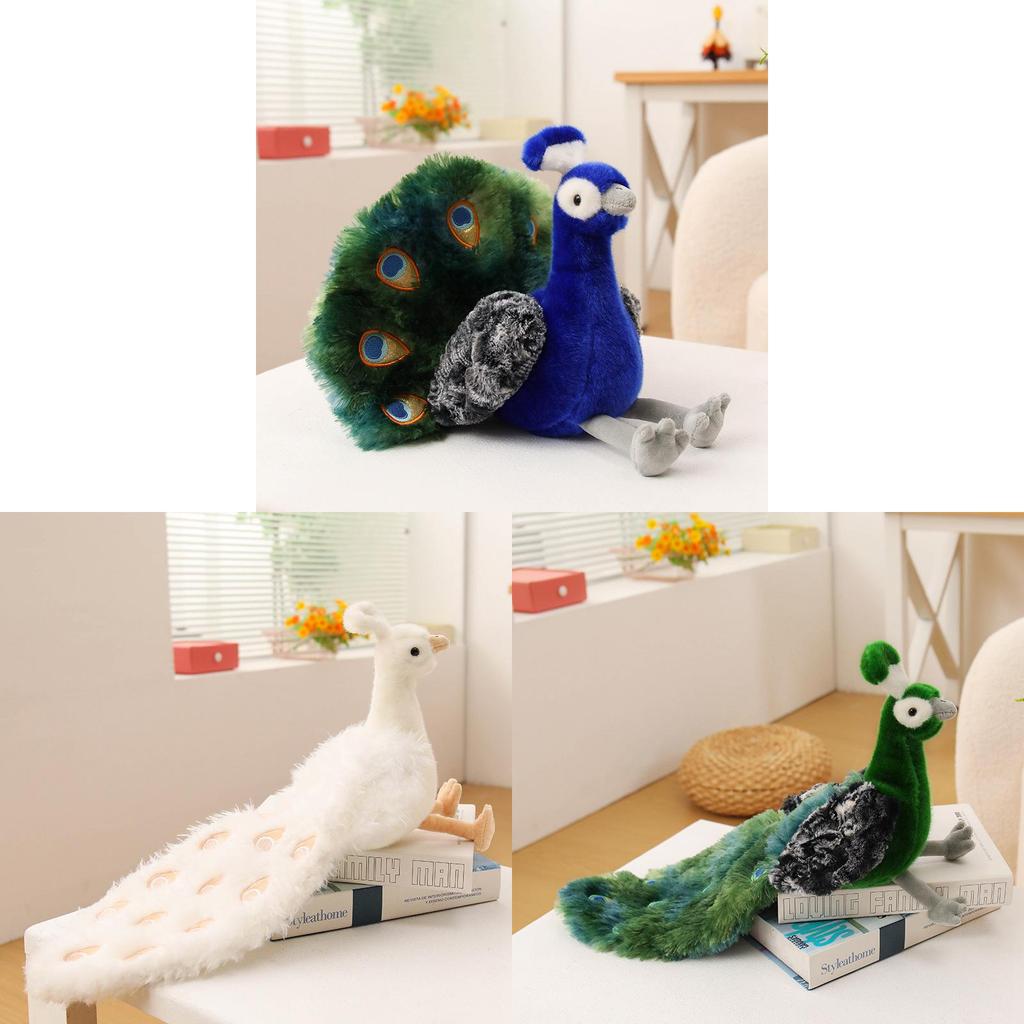 Peacock Plush Toy Collectors Edition Soft Animal Gift For Kids And Adults