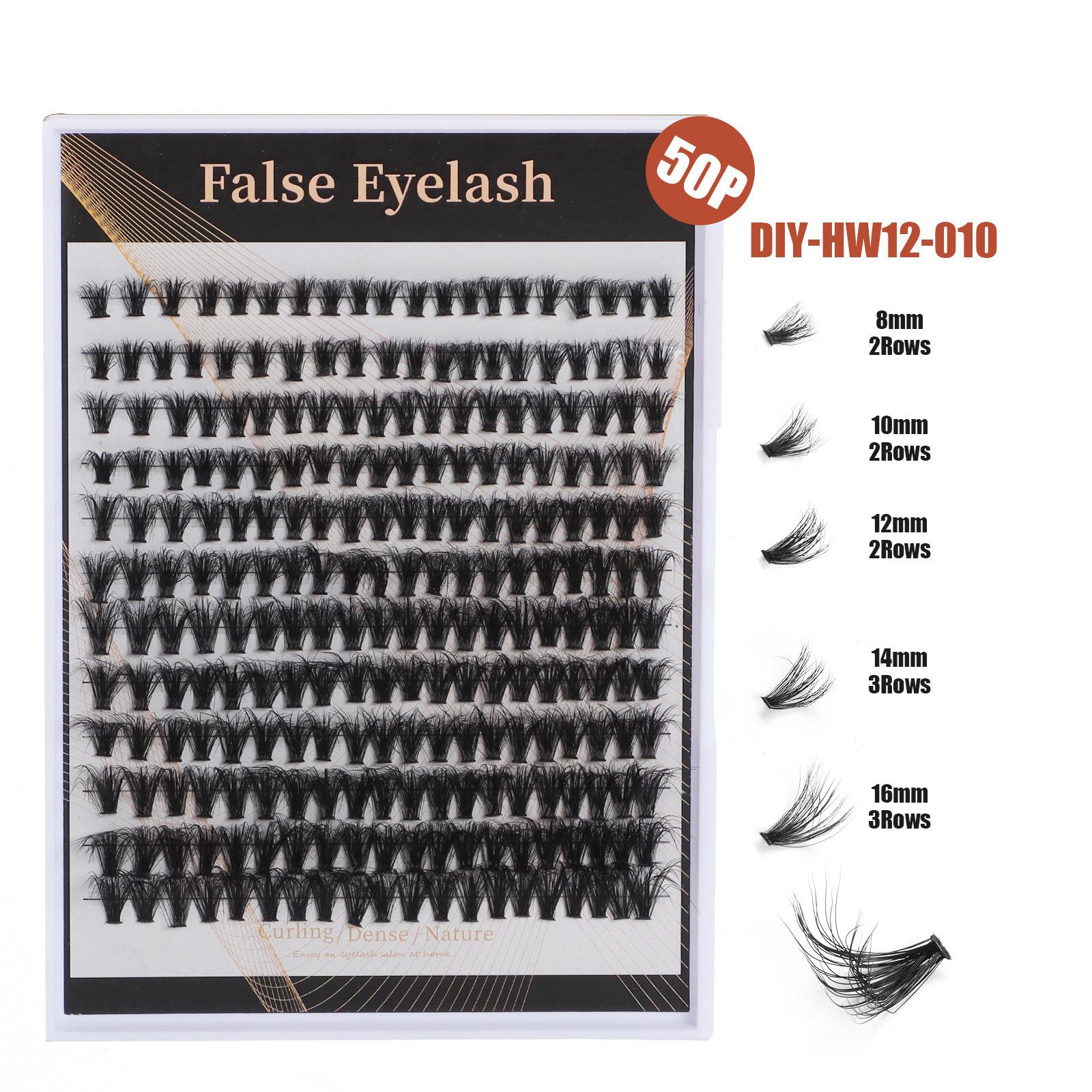 

240 пучков сегментированных накладных ресниц 40P одиночный пучок наращенных волос густые натуральные завитые ресницы