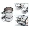 Fascetta di Scarico 2 pollici/2,5 pollici, Giunto a Sovrapposizione+Bulloni Fascetta Flange per Sigillatura Sicura, per Silenziatori Tubi di Scarico Sistemi Catback