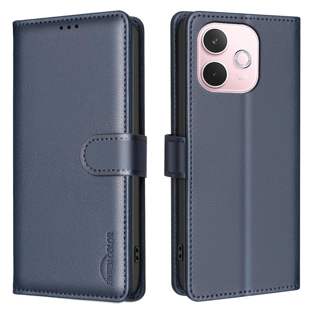 

BINFEN COLOR BF32 For Oppo A5 Pro 5G Leather Case Wallet RFID Blocking Phone Cover Blue
