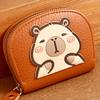 Unique Cartoon Capybara Card Bag Multi-Card Slot Mini Coin Purse Gift Card Storage Pouch  Business