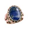 Natural Sodalite Gemstone Two Tone 925 Sterling Silver Jewelry Ring Size 6 k4O09