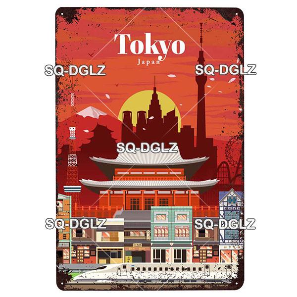 [SQ-DGLZ]Europa Stadt Metall Zeichen Vintage Plaque Platte Dekor Für Pub Bar Wand Dekor Zinn Zeichen Budapest/Moskau/Brügge Poster Geschenk