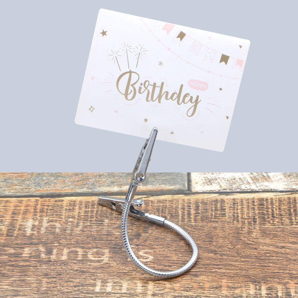 New Flexible Hose Alligator Clip Double Head Multifunction Desktop Notes Clamp Memo Clip Holder Office
