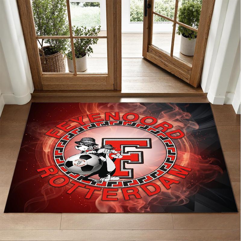 Feyenoord Design Crystal Velvet Rug Soft Decorative Mat for Bedroom Entrance