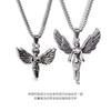 Guardian Angel Pendant Necklace, Punk Hip Hop Jewelry for Men & Women