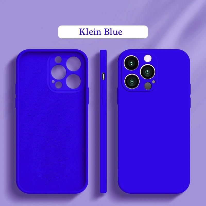 Luxuriöse offizielle Handyhülle aus flüssigem Silikon für iPhone 16 15 14 13 11 12 Pro Max 16 Plus ultradünne rutschfeste Hülle