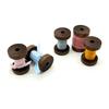 6Pcs Vintage Wooden Spools DIY Reels Organizer for Sewing Ribbons Twine Wood Crafts Tools Thread Wire Spool Needlework Supplie