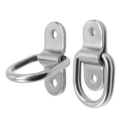 2/4Pcs D-Ring Fixing Rings Trailer Suitable for Van Truck Horse Box Boat Rope Car Fastener Clips, Hardware Accessories