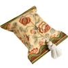 Retro Home Living Room Bedroom Multi-purpose Tissue Box, Aperextraction Box, Printed Pattern Fabric Car Tissue Paper Storage Box