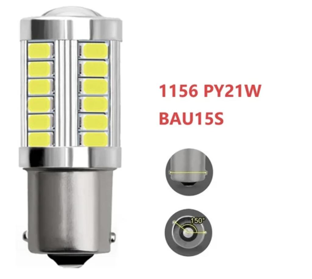 2x 1156 LED BA15S P21W PY21W BAY15D 5630 5730 33SMD LED Bulb BAU15S P21/5W 12V For Signal Lights Reverse Lamp