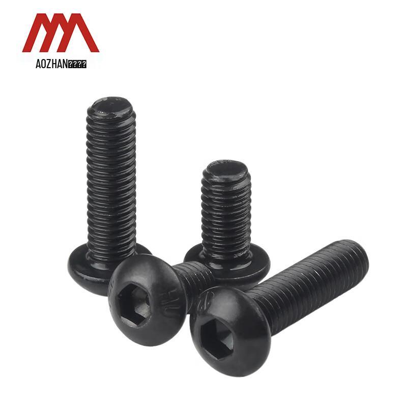 Aozhan ISO7380 Grade 10.9 Black Hex Socket Button Head Machine Screws