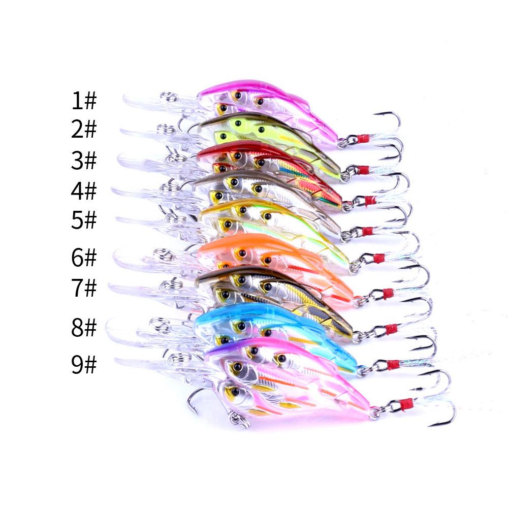 1pc HENGJIA  Crankbait Swim Bait 8fishes Plastic Bionic Wobbler Fishing Tackle