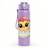 1PC Egg Chick With Bow 750ml Color Plastic Sports Water Bottle Leakproof Flip Straw Lid Suitable for Sports Office Home Use