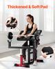 VEVOR Preacher Curl Bench, Strength Training Biceps Machine, Max Load 440 LBS Home Gym Equipment, Seated Arm Isolated Barbell Dumbbell Bicep Station