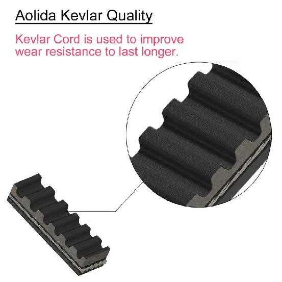 Kevlar Double Teeth Belts For Suzuki AN400 Burgman 400 Skywave 400  (99-07) OEM:27601-15F03