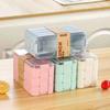 Dziecięce Pudełko Bento 3-warstwowe Stackable Lunch Box Szczelny Przenośny Pojemnik na Lunch ze Słomy Pszennej Pudełko do Przechowywania Żywności Można myć w zmywarce