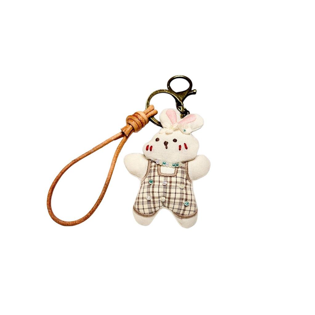 Korean Handmade Cartoon Rabbit Bag Charm Keychain & Phone Lanyard