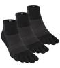 WIOIW Men's Coolmax Five-Toe Socks, 3-Pair Set, for Business, Sports, and Running