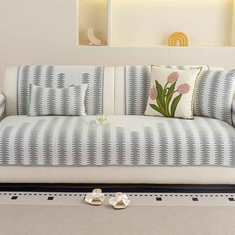 Cool Sofa Cushion Light Luxury Simplicity One-Piece Straight Row Seat Cushion Combination Sofa Cover  New Cover Cloth