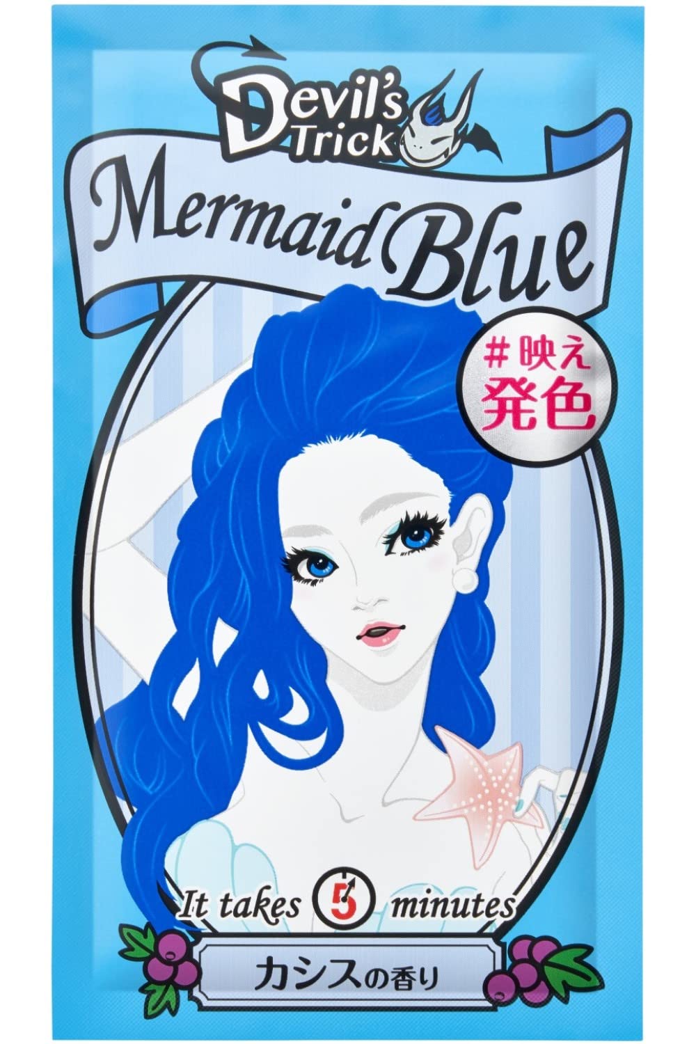 

Quisquis Trick Mermaid Blue Hair Color Ion Intensive Hair Color 25g Devil s Change, 1-Week Color, Bare-Handed, Care, Treatment,