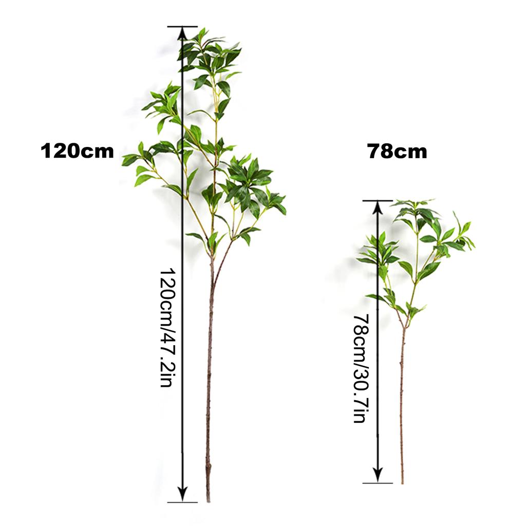 Bendable Artificial Greenery Leaf Stems Vase Center Faux Shrub Plant Stem for Home Decor