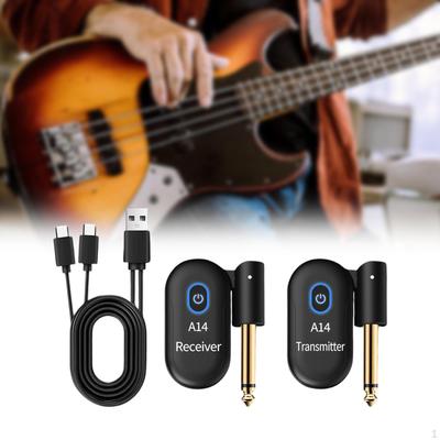 Adaptador de receptor de audio para transmisor de guitarra de 2 piezas, equipo de música para tarjeta de sonido