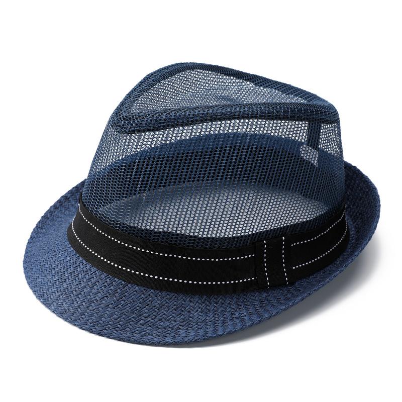 Hat Men's Summer Top Hat Sun Hat Cool Hat Casual Outdoor Mesh Summer Breathable Straw Hat