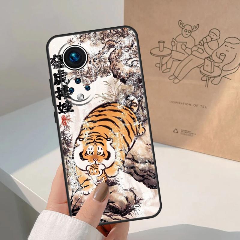 Cartoon Fat Tiger Case For Honor Magic 7 5 6 8 Pro Honor 50 70 90 Lite X9c X9b X9a X8a X8b 200 400 Pro Cover