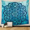 Boho Chic Wall Tapestry With Moon Phase Floral Starry Sky Design Bedroom Yoga Studio Decor
