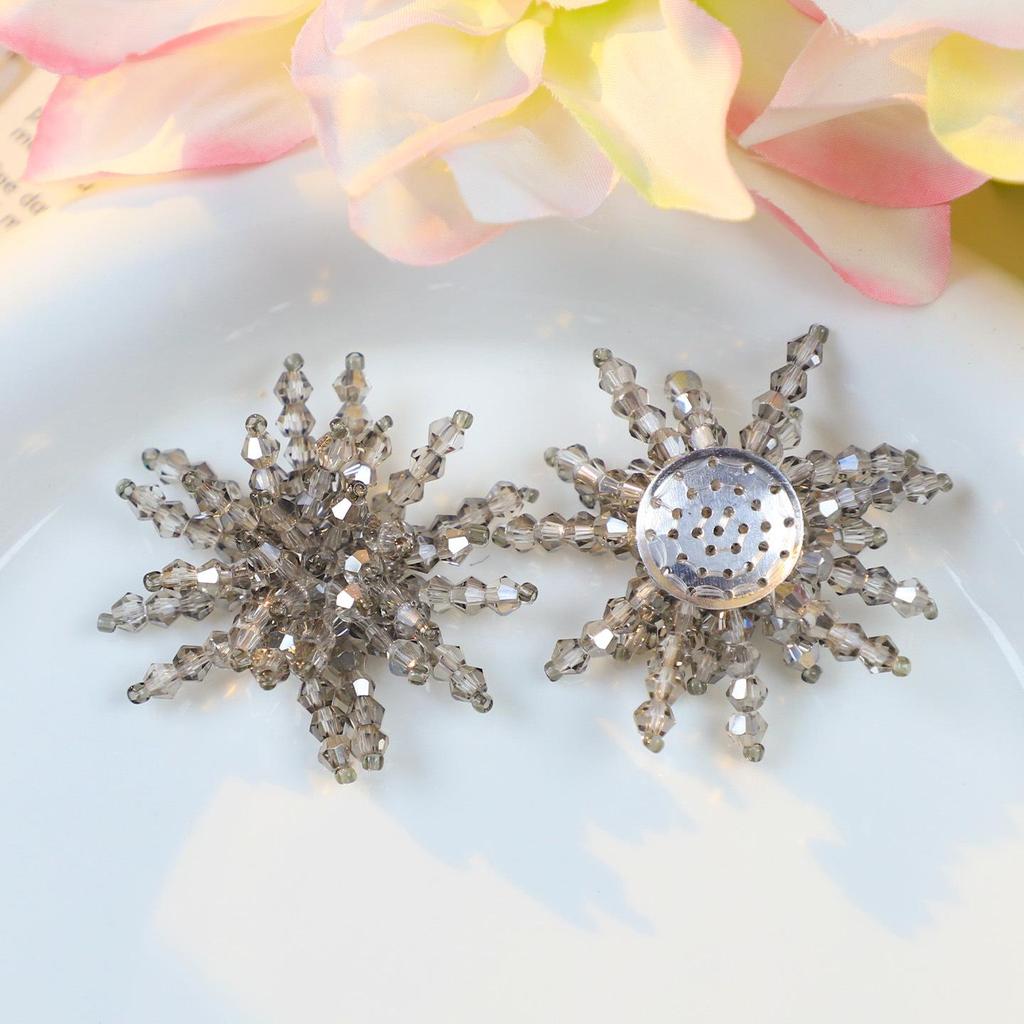 Handmade 3D Beaded Crystal Fireworks Accessories for Shoes and Clothing