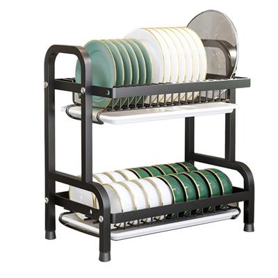 Kitchen Dish Drainage Rack Stainless Steel with Choplastick And Cutting Bowd Holder Utensil Storage