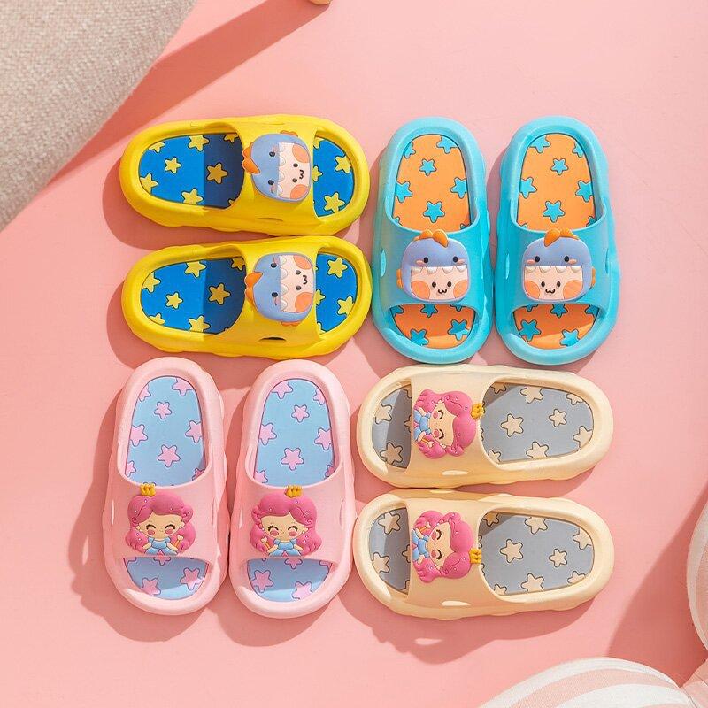 New children's slippers summer girls and boys bathroom home non-slip soft bottom cartoon baby sandals
