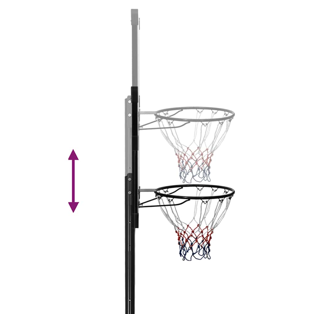 Adjustable Basketball Hoop Stand Transparent Height Adjustable (256 361 cm) Polycarbonate