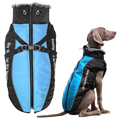Clothes for Large Dogs Waterproof Big Dog Vest Jacket Autumn Winter Warm Fur Collar Pet Dog Coat for French Bulldog Dog