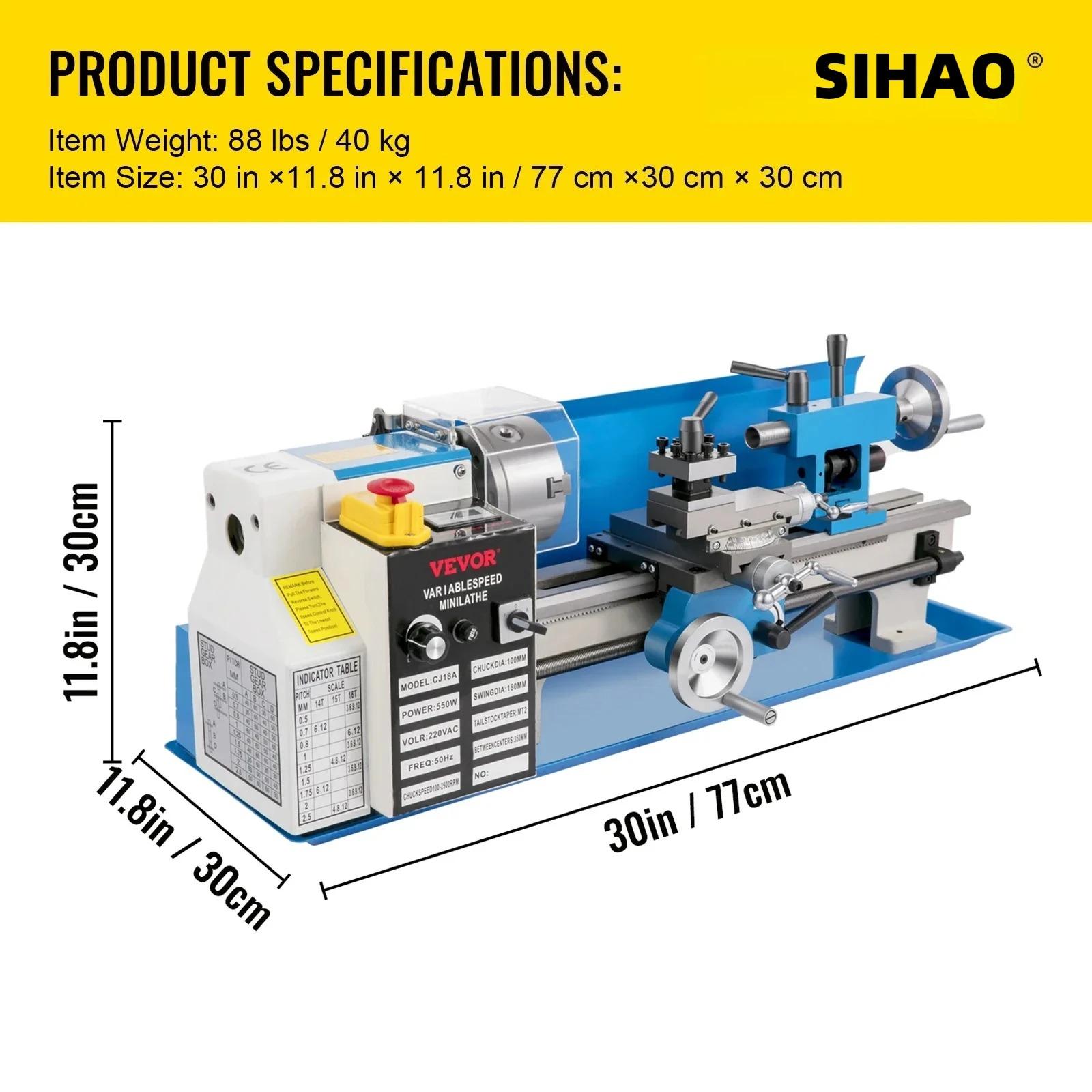SIHAO Precision Mini Benchtop Metal Lathe