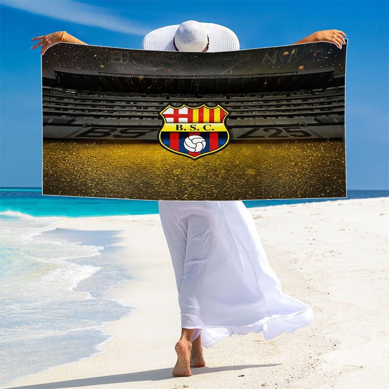Barcelona SC Print Beach Towel, Large Soft Quick Dry Towel for Beach Camping Swimming