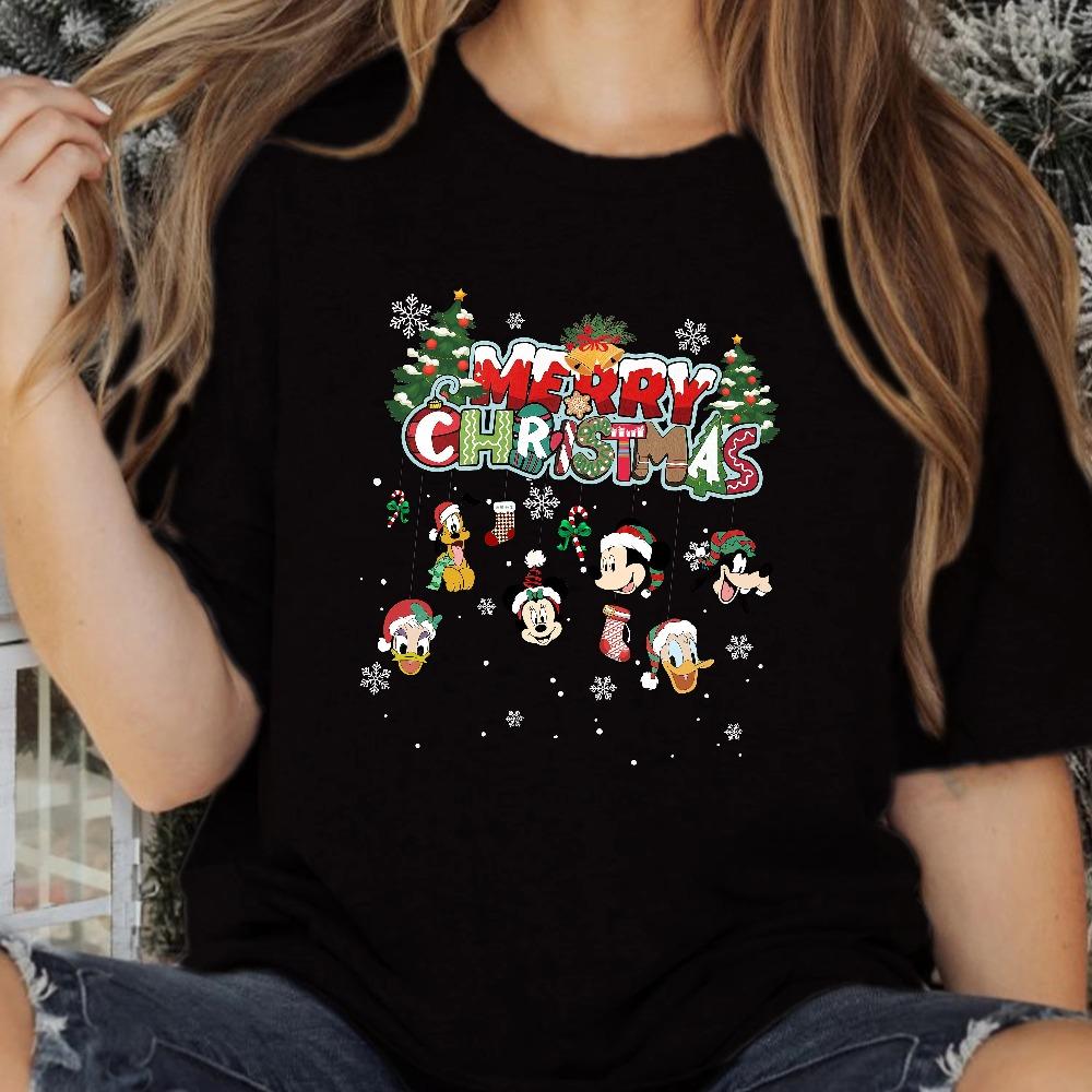 Comfort Colors Merry Christmas Shirt   Family Shirt Mickey and Friends Shirt Friends Christmas Women Breathable Cotton S
