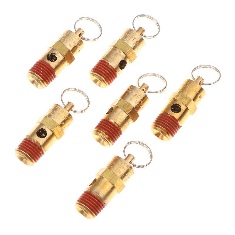 Soupape de sécurité de surpression pour compresseur d'air mâle 1/4'' NPT Raccord d'entrée fileté Soupape de pression 125Psi-270Psi Soupape de sécurité