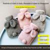 Extra Large Korean Style Rabbit Fur Plush Hot Water Bottle - PVC Hot Compress Hand Warmer.