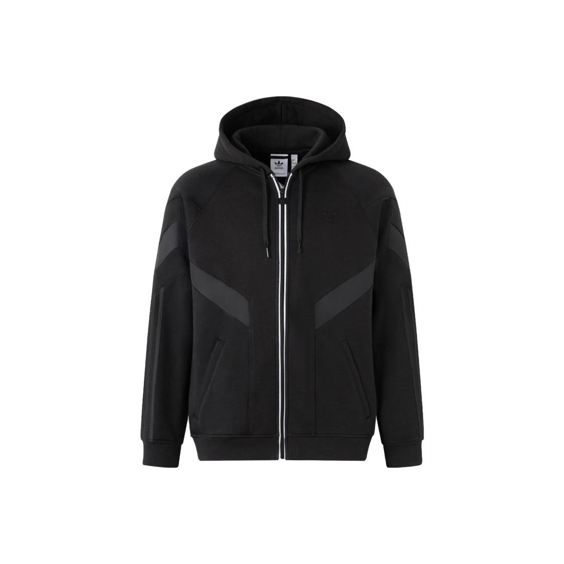 adidas Originals Men s Sports Casual Hooded Zip-Up Jacket, Black S
