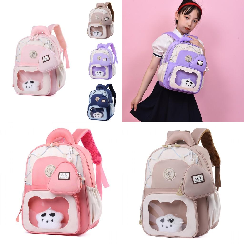 Kids Oxford Fabric School Backpack With Arched Shoulder Straps For Kindergarten Children