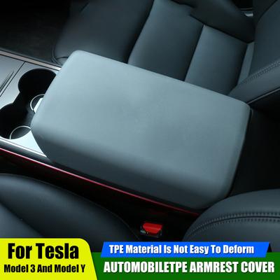 TPE Car Decorative Sticker For Tesla Model 3 Model Y Armrest Case CoverAnti Dirt Pad Car Interior Decoration Supplies